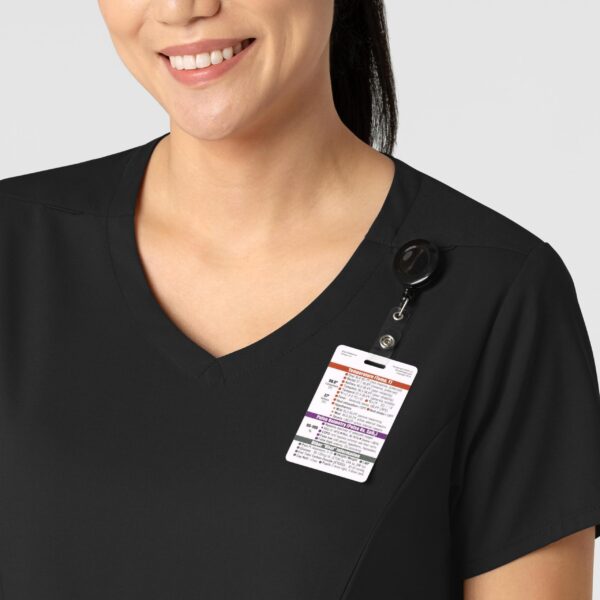 Wink PRO Women's 4 Pocket V-Neck Scrub Top in Black product image