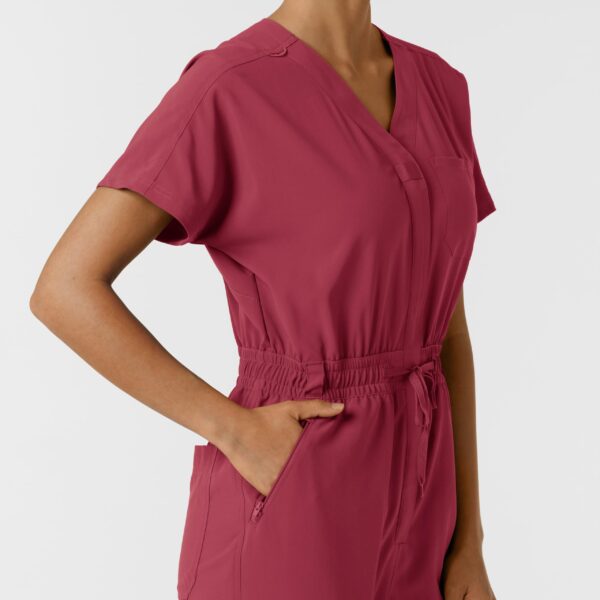 WINK RENEW Women's Cargo Jogger Scrub Jumpsuit in Ruby product image