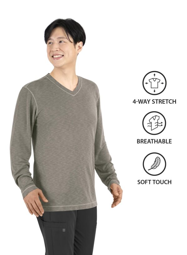 Maevn Men Long Sleeve Modal Tee in Taupe product image