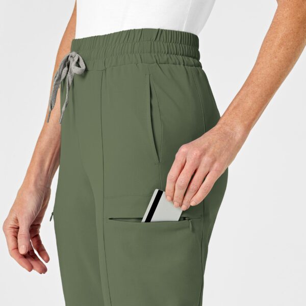 Wink Renew Women's High Waist Slim Leg Scrub Pant in Olive product image