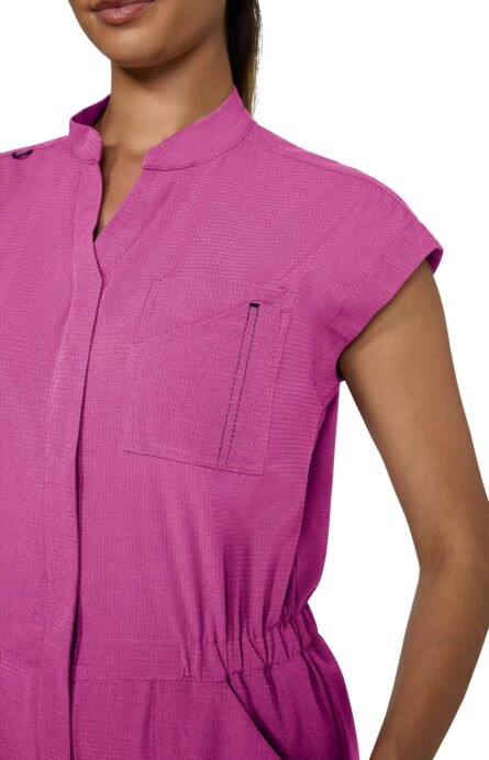 KOI Solis Anja Women's 11-Pocket Jumpsuit in Hibiscus Pink product image