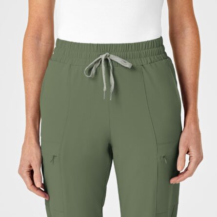 Wink Renew Women's High Waist Slim Leg Scrub Pant in Olive product image