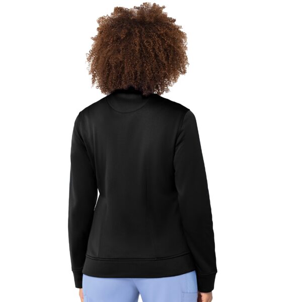 Urbane Performance Tailored Fit Stretch 3-Pkt Fleece Scrub Jacket for Women 9872 in Black - product image