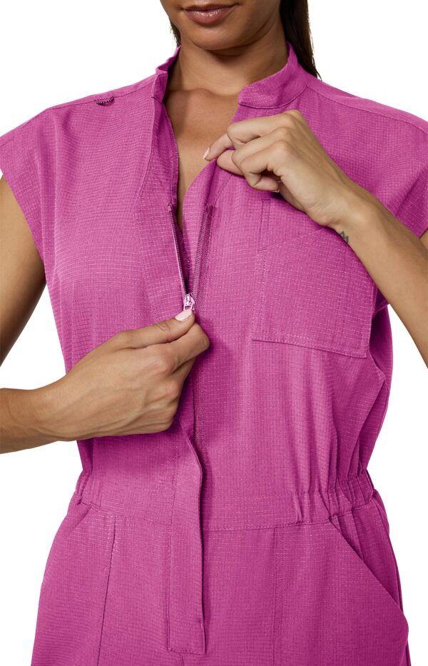 KOI Solis Anja Women's 11-Pocket Jumpsuit in Hibiscus Pink product image