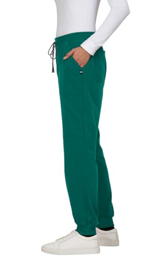 KOI Next Gen Women's 7 Pocket Good Vibe Jogger Scrub Pants with 4-Way Stretch and Elastic Waistband in Hunter product image