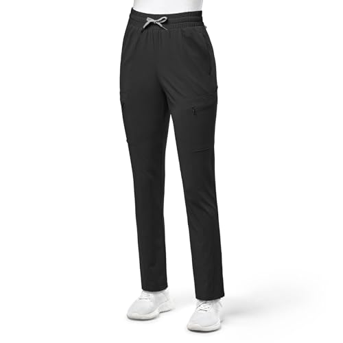 WINK Scrubs for Women, Renew, High-Waist Slim-Leg Pants with Drawstring and 5 Pocket in Black product image