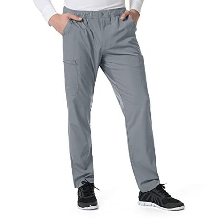Carhartt Scrubs C55106 Men's Force® Modern Fit Twill Straight Leg Pant in Pewter product image