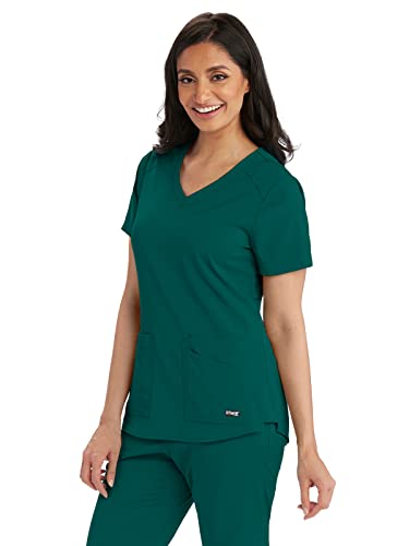 BARCO Grey's Anatomy Stretch GRST011 Women's Emma Scrub Top in Hunter Green product image
