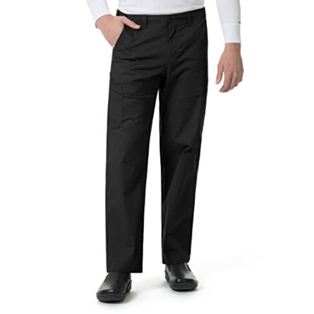Carhartt Scrubs C55106 Men's Force® Modern Fit Twill Straight Leg Pant in Black product image