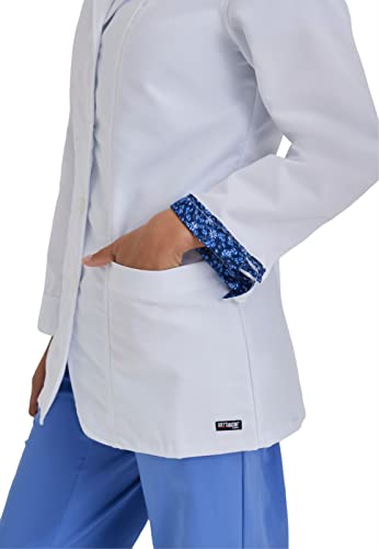 BARCO Grey's Anatomy Women's 2 Piece Long Sleeve 30" Lab Coat in White product image