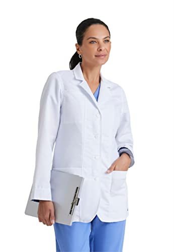 BARCO Grey's Anatomy Women's 2 Piece Long Sleeve 30" Lab Coat in White product image