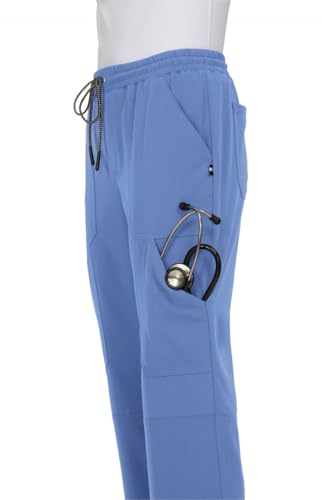 KOI Next Gen Women's 7 Pocket Good Vibe Jogger Scrub Pants with 4-Way Stretch and Elastic Waistband in True Ceil product image