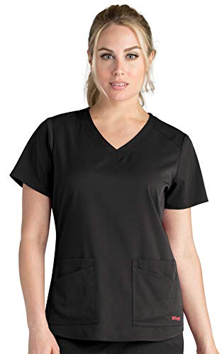 BARCO Grey's Anatomy Stretch GRST011 Women's Emma Scrub Top in Black product image
