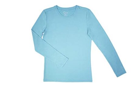 Maevn BESTEE Women's Basic Long Sleeve Under Scrub Tee (XX-Large, Aquamarine) in Aquamarine product image
