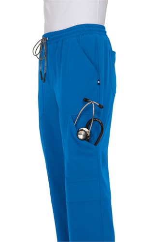KOI Next Gen Women's 7 Pocket Good Vibe Jogger Scrub Pants with 4-Way Stretch and Elastic Waistband in Royal Blue product image