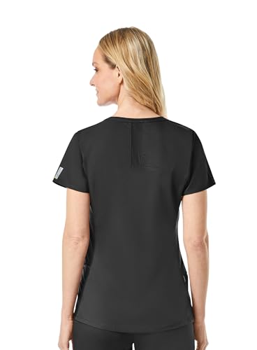 Maevn Women's 'EON' Sporty Mesh Panel Scrub Top in Black product image