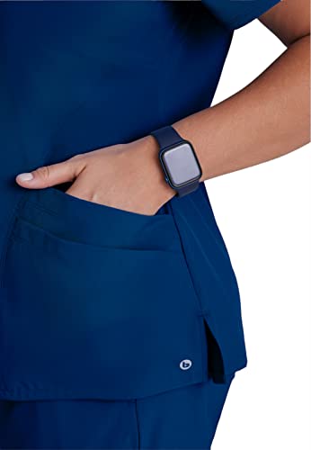 BARCO One Boost Scrub Set for Women - Sporty V-Neck Top, Eco-Friendly Fabric, 4-Way Stretch Women's Jogger Scrub Set in Indigo Navy product image