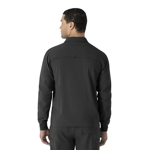 Carhartt Scrubs C80023 Men's Rugged Flex® Modern Fit Bonded Fleece Jack in Black product image