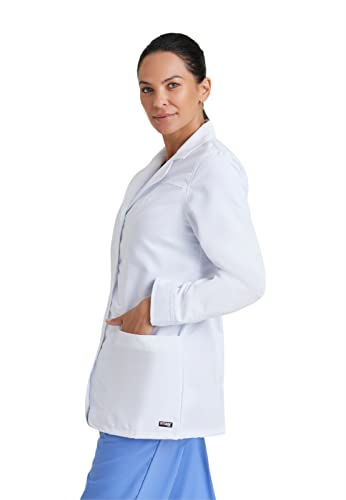 BARCO Grey's Anatomy Women's 2 Piece Long Sleeve 30" Lab Coat in White product image