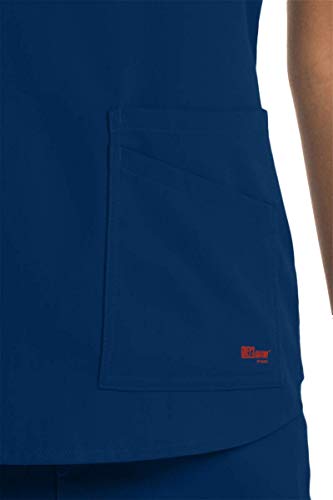 V-Neck Scrub Top with 4 Pockets by Grey's Anatomy by Barco in Indigo product image