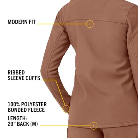 Carhartt Scrubs C81023 Women's Rugged Flex® Modern Fit Bonded Fleece Ja in Nutmeg product image