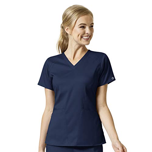 Wink PRO Women's 4 Pocket V-Neck Scrub Top in Navy product image