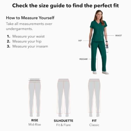 BARCO Grey's Anatomy Scrubs - Mia Scrub Pant for Women, Elastic Back Waist, Low-Rise Shaped Leg Women's Scrub Pant product image