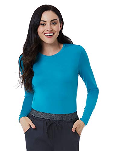 Maevn BESTEE Women's Basic Long Sleeve Under Scrub Tee (X-Small, Rea in Teal product image
