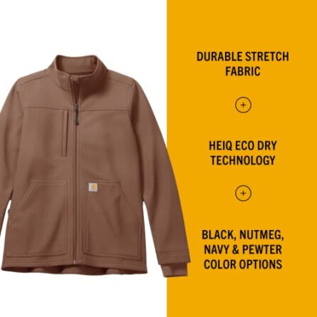 Carhartt Scrubs C81023 Women's Rugged Flex® Modern Fit Bonded Fleece Ja in Nutmeg product image