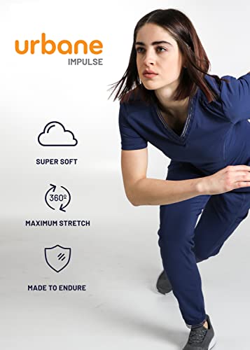 Urbane Impulse Slim Fit Extreme Stretch 2-Pocket V-Neck Scrub Top for Women 9105 product image