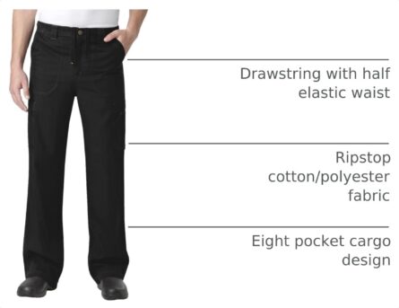 Carhartt Scrubs C54108 Men's Classic Fit Ripstop Boot Cut 8-Pocket Cargo Pant in Black product image