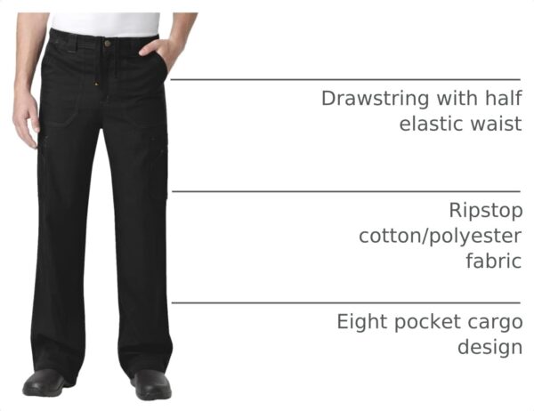 Carhartt Scrubs C54108 Men's Classic Fit Ripstop Boot Cut 8-Pocket Cargo Pant in Black product image