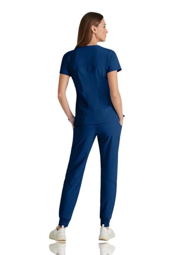 BARCO One Boost Scrub Set for Women - Sporty V-Neck Top, Eco-Friendly Fabric, 4-Way Stretch Women's Jogger Scrub Set in Indigo Navy product image