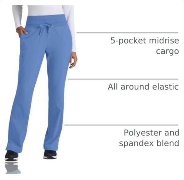 BARCO One Stride Pant-5 Pocket Mid-Rise Women's Scrub Pants in Ciel Blue product image