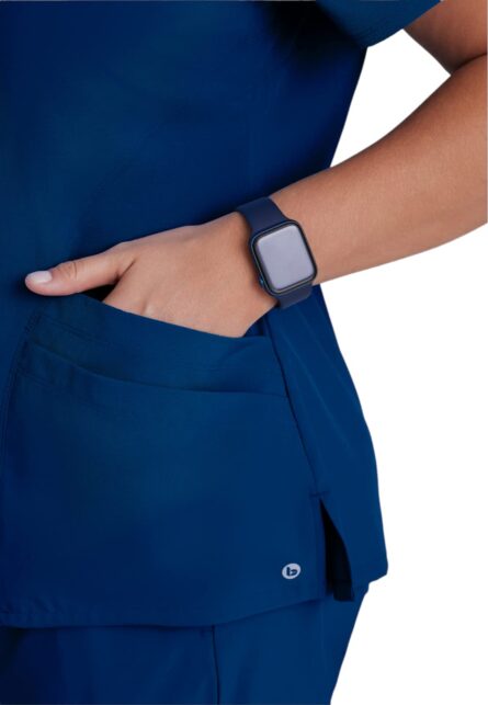BARCO One Boost Scrub Set for Women - Sporty V-Neck Top, Eco-Friendly Fabric, 4-Way Stretch Women's Jogger Scrub Set in Indigo Navy product image