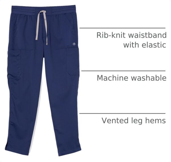 Wink PRO Women's Slim Leg Cargo Scrub Pant in Navy product image