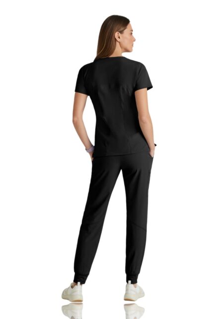 BARCO One Boost Scrub Set for Women - Sporty V-Neck Top, Eco-Friendly Fabric, 4-Way Stretch Women's Jogger Scrub Set product image