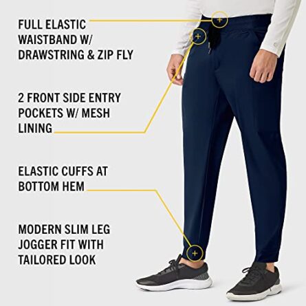 Carhartt Scrubs C56106 Men's Force® Modern Fit Twill Jogger Pant in Navy product image
