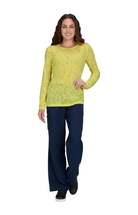 KOI Smiley World x Kind Women's Long-Sleeve Burnout Tee product image