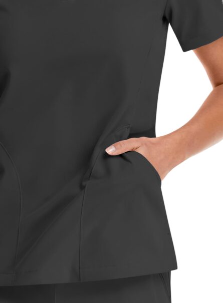 Maevn Matrix Impulse Women’s Contrast V-Neck Top in Black product image