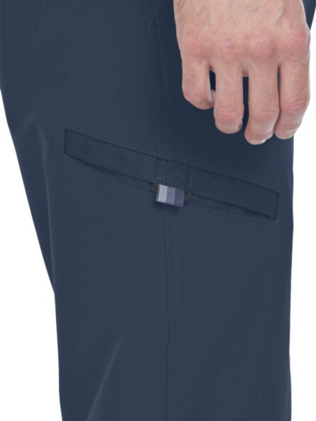 Barco One Wellness Men's BWP508 Drawstring/Zip Fly Cargo Scrub Pant in Steel product image