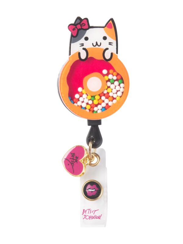 KOI Betsey Johnson BA156 Retractable Badge Donut Kitty O in Donut Kitty product image