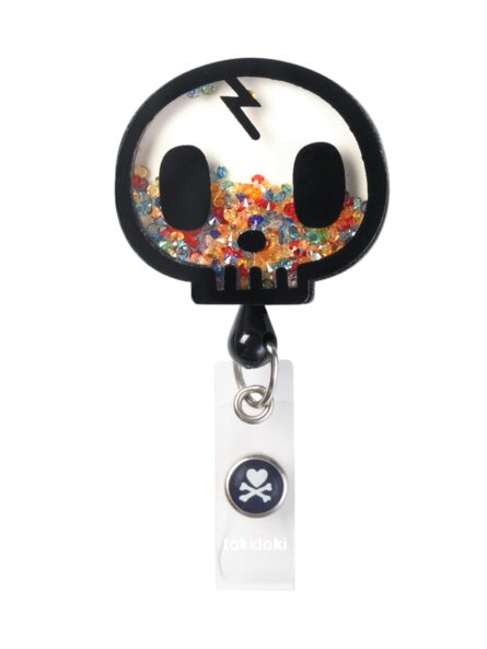 KOI A157 Shaker Badge tokidoki Skull O in Black product image