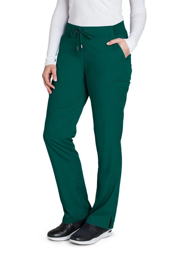 BARCO Grey's Anatomy Scrubs - Mia Scrub Pant for Women, Elastic Back Waist, Low-Rise Shaped Leg Women's Scrub Pant - Hunter BARCO Grey's Anatomy Scrubs - Mia Scrub Pant for Women, Elastic Back Waist, Low-Rise Shaped Leg Women's Scrub Pant in Hunter product image