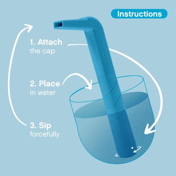 HiccAway Hiccup Straw - Stops Hiccups Naturally & Fast - As Seen On Shark Tank - Clinically Proven Relief for All Ages, Children & Adults - Safe, Lightweight, & Reusable product image