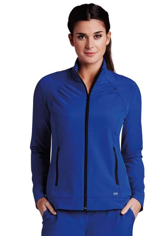 BARCO One Women's 5405 2-Pocket High Crew Neck Zipper Scrub Jacket product image