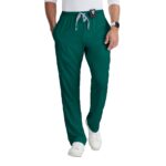 BARCO Grey's Anatomy Scrubs - Evan Scrub Pant for Men, Elastic Waist With Zip Fly, Straight Leg Men's Scrub Pant in Hunter Green product image