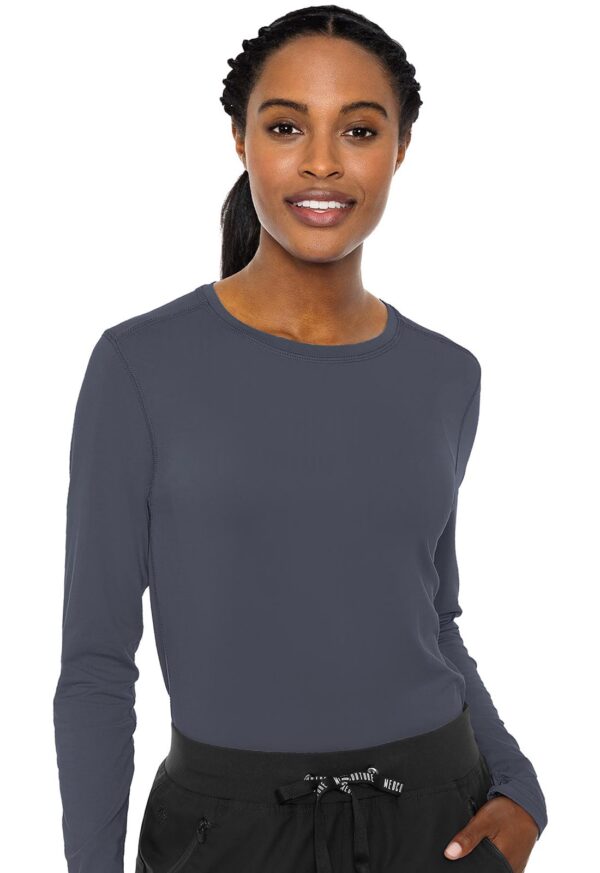 Med Couture Layers Long Sleeve Underscrub for Women 360° Stretch Tee in Pewter product image