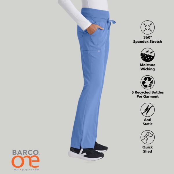BARCO One Stride Pant-5 Pocket Mid-Rise Women's Scrub Pants in Ciel Blue product image