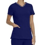 Urbane Impulse Women 2Pkt Extreme Stretch V-Neck Top in True Navy product image